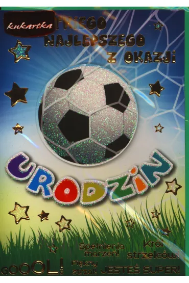 Kukartka Karnet B6 DK-500 Urodziny gool! pi�ka