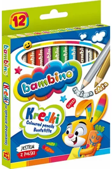 St. Majewski Kredki w oprawie drewnianej Bambino 12 szt.