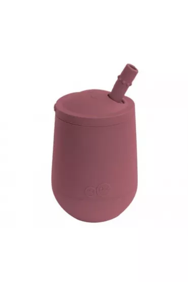 Ezpz Silikonowy kubeczek ze somk Mini Cup + Straw Training System Mauve 120 ml