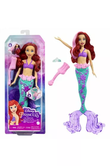 Disney Princess. Lalka Arielka zmiana koloru HLW00 Mattel