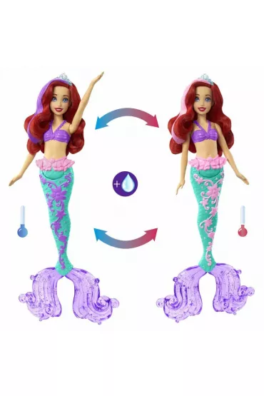 Disney Princess. Lalka Arielka zmiana koloru HLW00 Mattel
