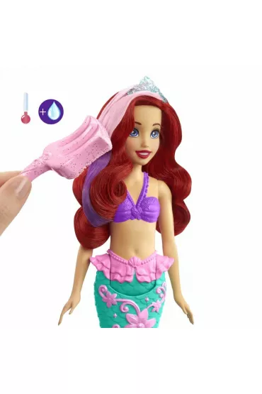Disney Princess. Lalka Arielka zmiana koloru HLW00 Mattel