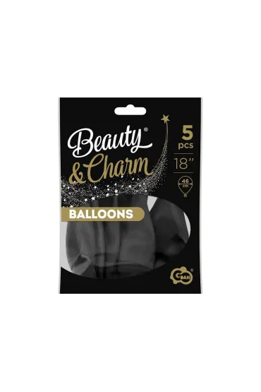 Godan Balony Beauty&Charm pastelowe czarne 5 szt