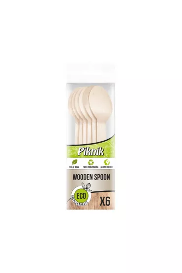 Piknik �y�ki drewniane EKO 6 szt.