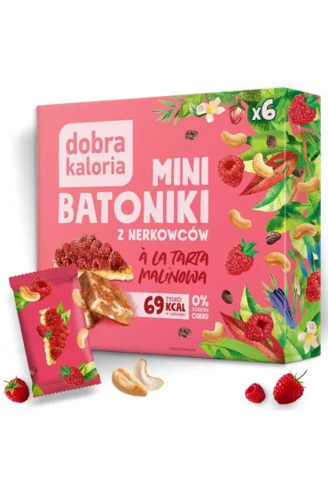 Dobra Kaloria Mini Batoniki z nerkowc�w a'la tarta malinowa 6 x 17 g