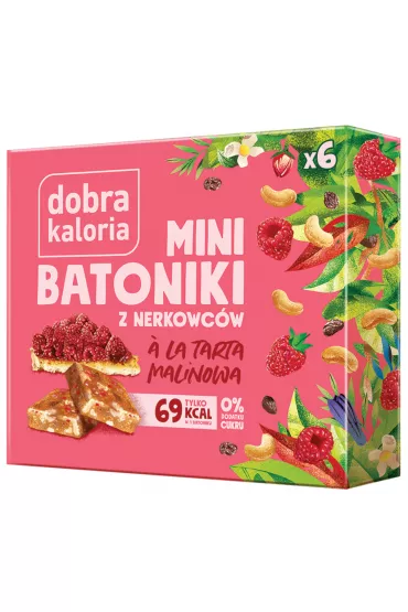Dobra Kaloria Mini Batoniki z nerkowcw a'la tarta malinowa 6 x 17 g