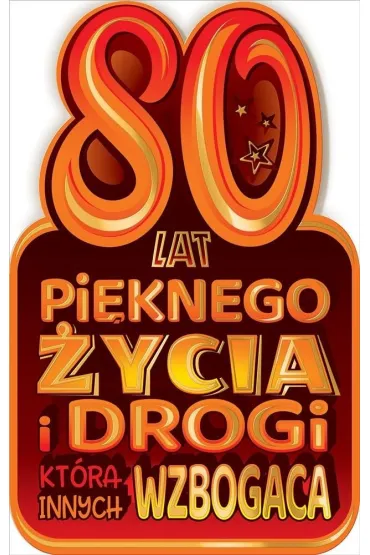 AbCard Kartka okoliczno�ciowa Urodziny 80