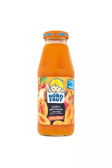 Bobo Frut Sok 100% jab�ko marchewka morela dla niemowl�t po 5 miesi�cu 300 ml