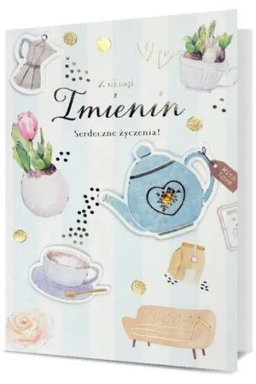 Pan Dragon Karnet B6 HM-200 Imieniny pastelowe HM-200-2585