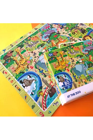 Puzzle obserwacyjne 80 el. W Zoo Dodo
