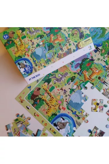 Puzzle obserwacyjne 80 el. W Zoo Dodo