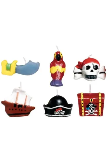 Amscan �wieczki figurki Pirates Map 6 szt.