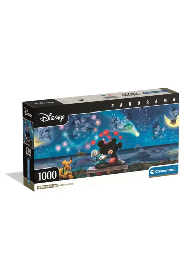Puzzle 1000 el. Panorama - Mickey & Minnie Clementoni