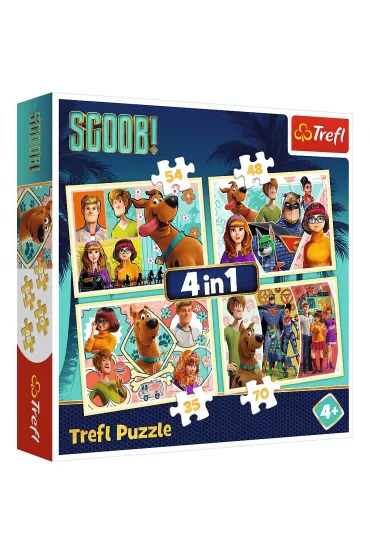 Puzzle 4w1 Scooby Doo i przyjaciele Trefl