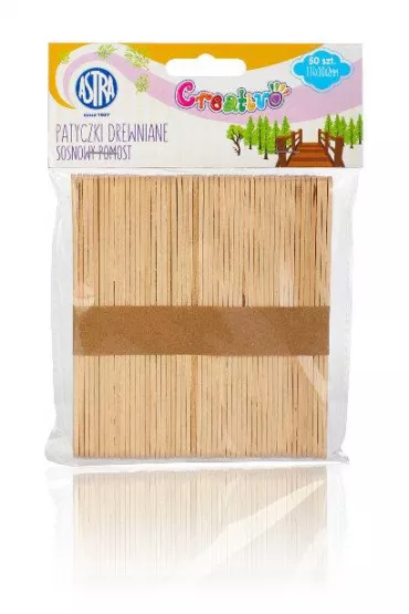 Astra Patyczki drewniane Sosnowy pomost 50 szt.