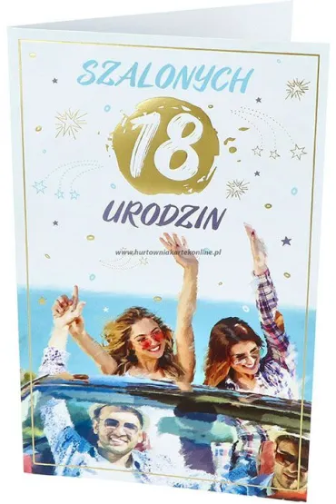 AbCard Kartka okoliczno�ciowa Urodziny 18 P17