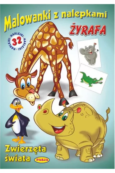 Malowanka z nalepkami - �yrafa - Ernest B��dowski