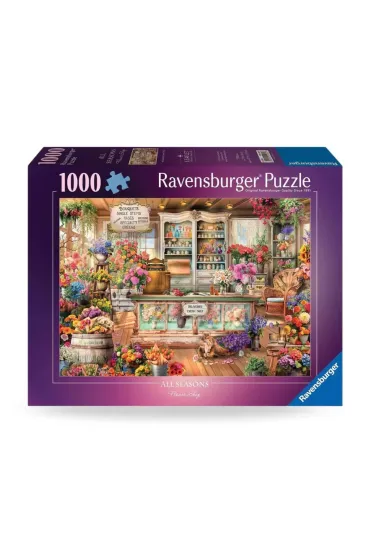 Puzzle 1000 el. Kot w kwiaciarni Ravensburger