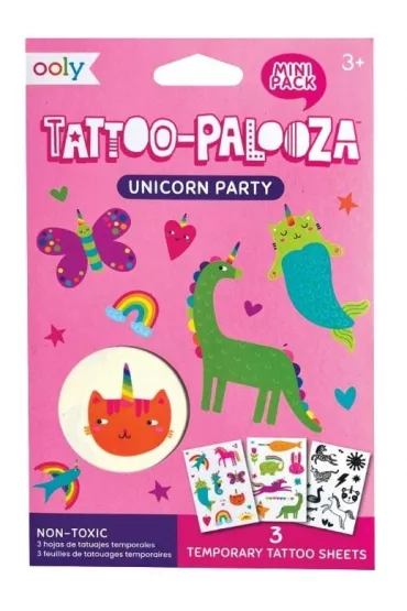 Tatua�e zmywalne mini Tattoo Palooza - Jednoro�ec Ooly