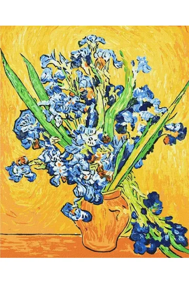 Ideyka Malowanie po numerach - Wazon z irysami 40x50cm