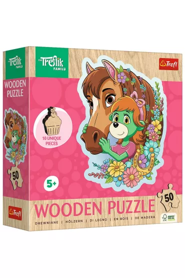 Puzzle konturowe 50 el. Weso�a Rodzina ik�w Trefl