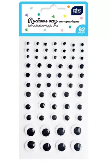 Interdruk Oczy ruchome samoprzylepne 62 szt.