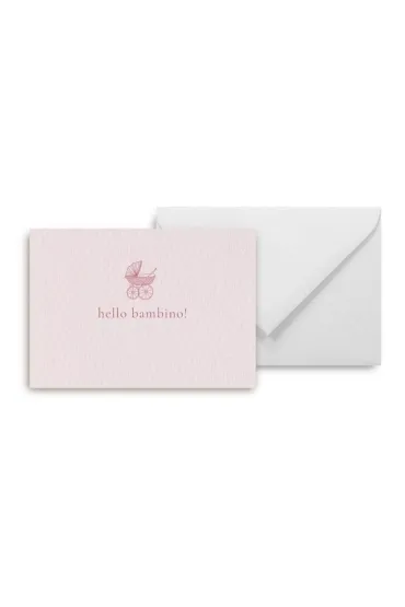 Grupa Kreatywna Mini kartka hello bambino pink