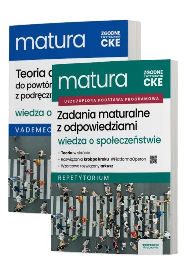 Pakiet Matura 2026. Wiedza o spo�ecze�stwie. Zakres rozszerzony: Teoria do matury. Vademecum, Zadania maturalne z odpowiedziami. Repetytorium