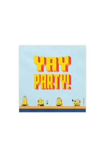 PartyDeco Serwetki Minionki 33x33cm 20 szt