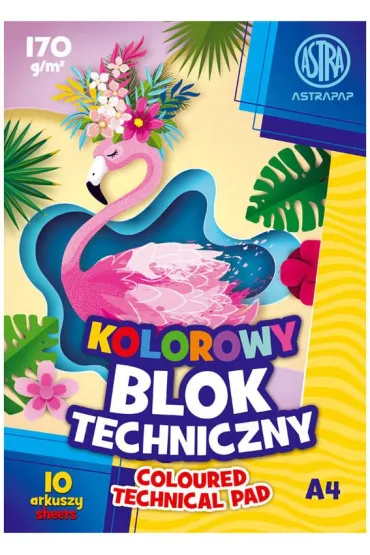 Astra Blok techniczny A4/10 arkuszy - kolorowy