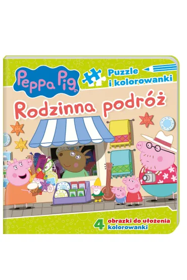 Peppa Pig Puzzle i kolorowanki cz�� 3. Rodzinna podr�