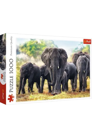 Puzzle 1000 el. Afryka�skie s�onie Trefl