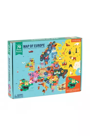 Puzzle Mapa Europy z elementami w kszta�cie pa�stw 5+ Mudpuppy