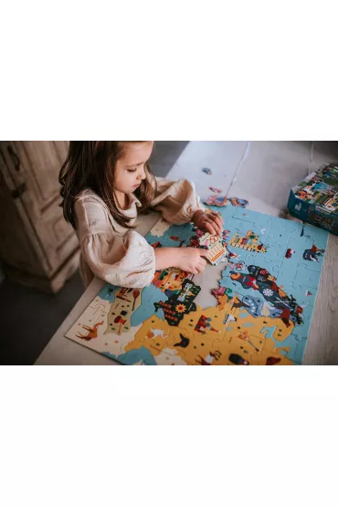 Puzzle Mapa Europy z elementami w kszta�cie pa�stw 5+ Mudpuppy