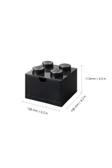 Szufladka na biurko klocek LEGO Brick 4 Czarna
