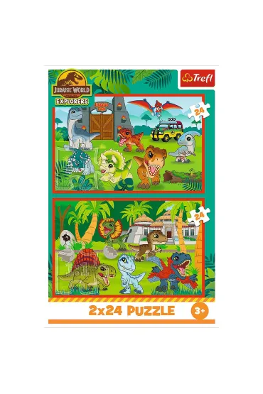 Puzzle 2x24 el. Ma�e dinozaury Trefl