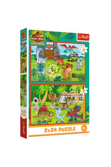 Puzzle 2x24 el. Ma�e dinozaury Trefl
