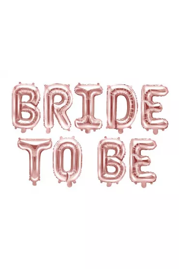 PartyDeco Balon foliowy Bride to be r�owe z�oto 340x35cm