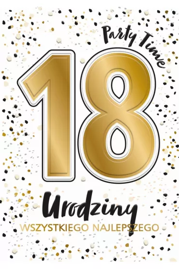 Henry KARNET URODZINY 18 A5 Z KOP GLAMOUR WHITE HE FOL