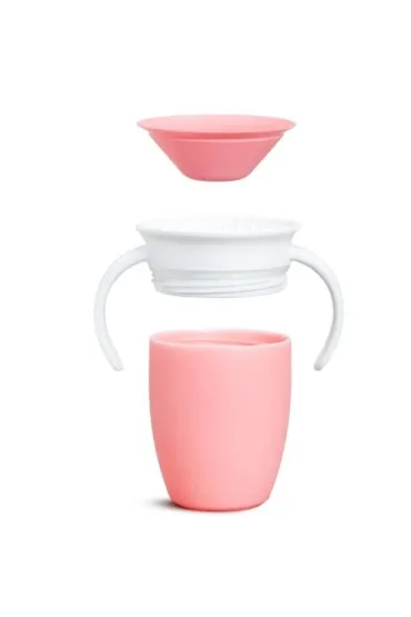Kubek treningowy z uchwytami Munchkin Miracle 360&deg; 207ml r�owy