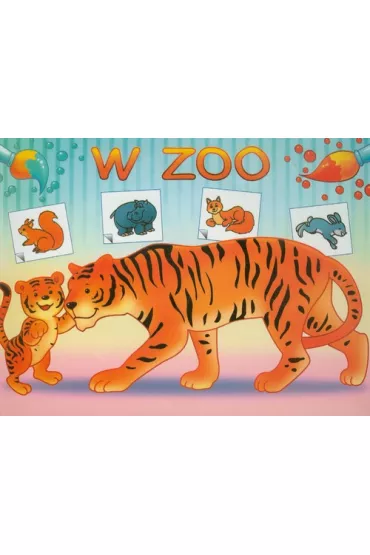 W zoo. Malowanka z naklejkami