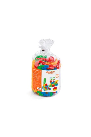 Klocki konstrukcyjne dla najm�odszych Klocki konstrukcyjne Waffle 50 element�w mix MARIOINEX 900376