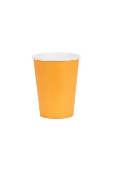 Kubeczki papierowe jasny pomara�czowy 250ml 6 szt