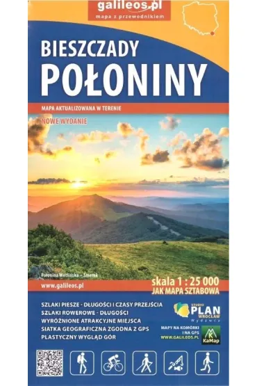 Bieszczady Po�oniny. Mapa turystyczna w skali 1:25 000