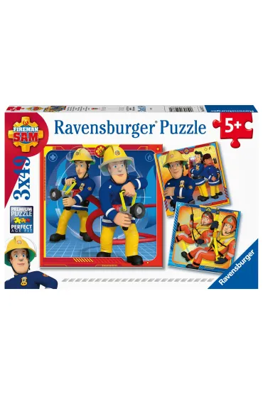 Puzzle 3x49 el. Stra�ak Sam na ratunek! Ravensburger