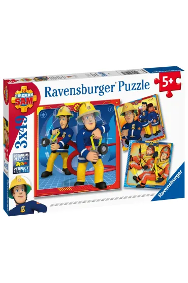Puzzle 3x49 el. Stra�ak Sam na ratunek! Ravensburger