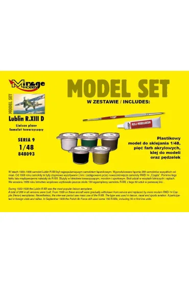 Zestaw do sklejania Samolot Lublin Mirage Hobby