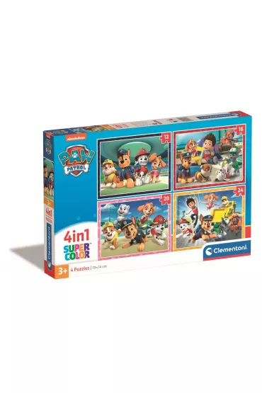 Puzzle 4w1. Super Color. Psi Patrol Clementoni