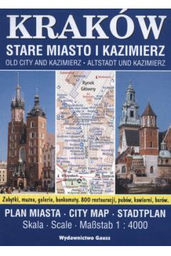 Krakw, Stare Miasto i Kazimierz. Plan miasta 1:4000