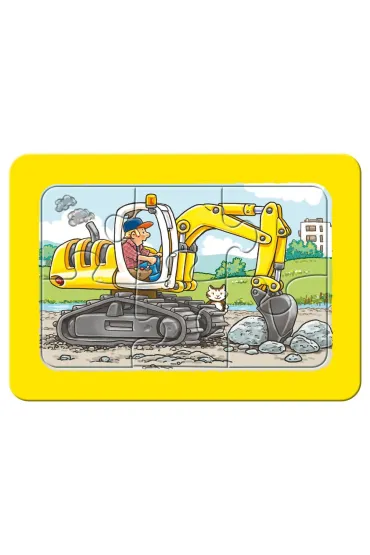 Puzzle 3x6 el. Traktor, koparka i ci�ar�wka Ravensburger